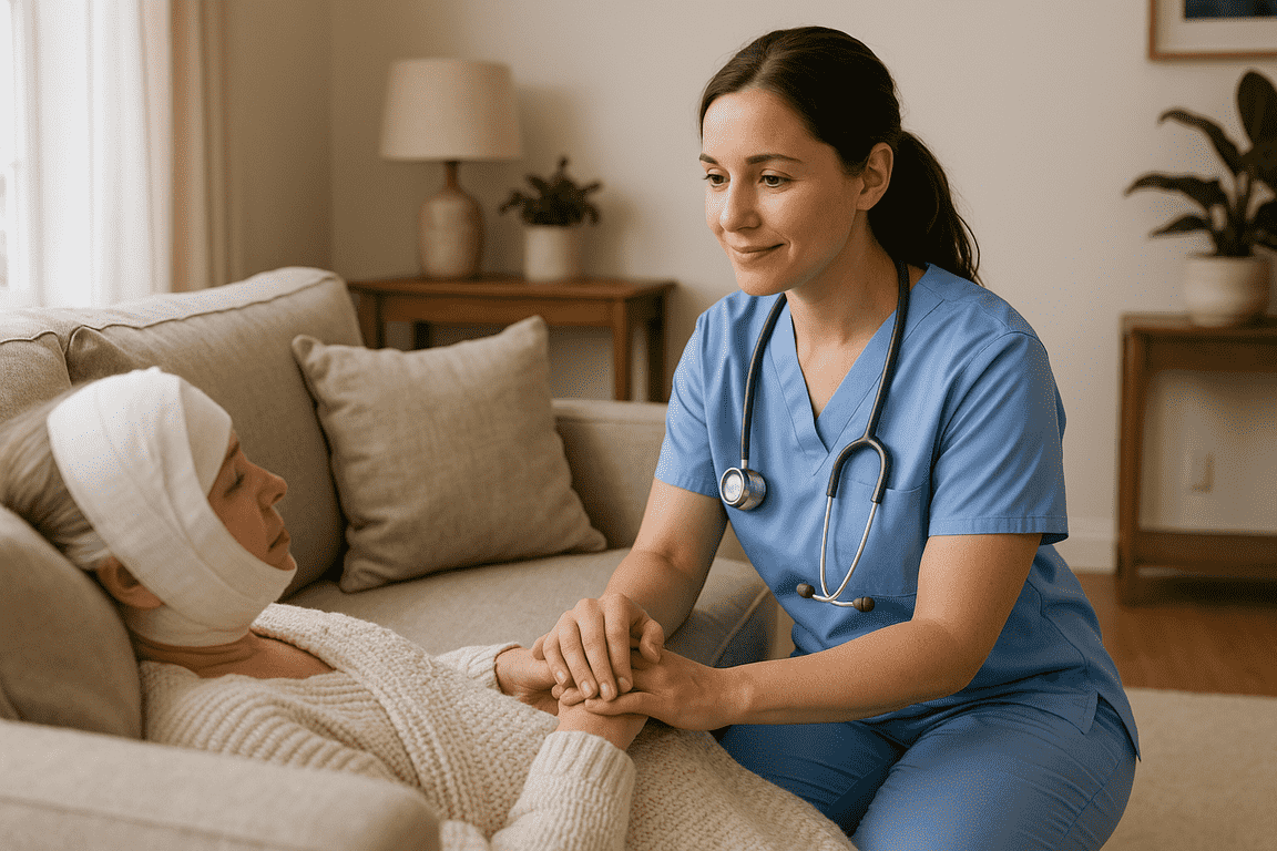 Facelift Recovery Help at Home in Orange County & San Diego: What to Expect from Professional Aftercare